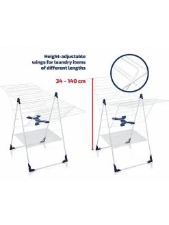 Leifheit Wäschekörbe & -Ständer<Wäscheständer "Classic 250 Flex" in Weiß - (H)94 cm