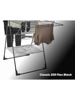 Leifheit Wäschekörbe & -Ständer<Wäscheständer "Classic 250 Flex" in Schwarz - (B)151 x (H)94 cm