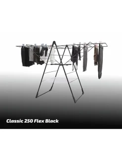 Leifheit Wäschekörbe & -Ständer<Wäscheständer "Classic 250 Flex" in Schwarz - (B)151 x (H)94 cm