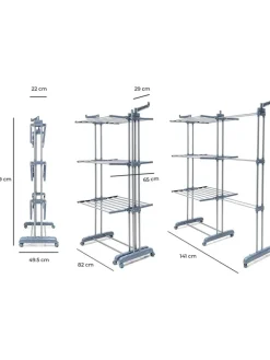 InnovaGoods Wäschekörbe & -Ständer<Wäscheständer "Dolver XL" in Grau