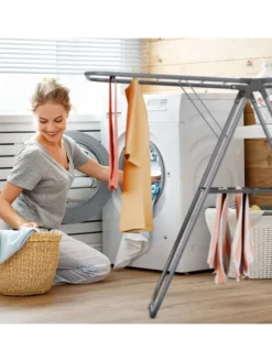 relaxdays Weitere Haushaltshelfer<Wäscheständer in Grau