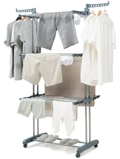 InnovaGoods Wäschekörbe & -Ständer<Wäscheständer in Silber/ Grau