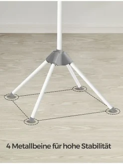 SONGMICS Wäschekörbe & -Ständer<Wäscheständer in Weiß/ Grau - (H)150 cm