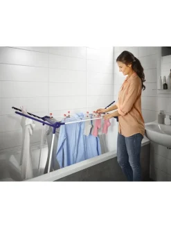 Leifheit Wäschekörbe & -Ständer<Wäscheständer "Pegasus 120 Solid Compact" in Dunkelblau/ Weiß - (B)149 cm