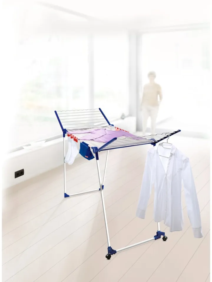 Leifheit Wäschekörbe & -Ständer<Wäscheständer "Pegasus 200 Solid Deluxe Mobile" in Dunkelblau - (B)167 cm