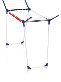 Leifheit Wäschekörbe & -Ständer<Wäscheständer "Pegasus 150 Solid Slim" in Dunkelblau/ Weiß - (B)157 cm