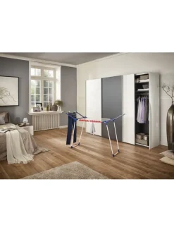 Leifheit Wäschekörbe & -Ständer<Wäscheständer "Pegasus 150 Solid Slim" in Dunkelblau/ Weiß - (B)157 cm