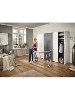 Leifheit Wäschekörbe & -Ständer<Wäscheständer "Pegasus 150 Solid Slim" in Dunkelblau/ Weiß - (B)157 cm