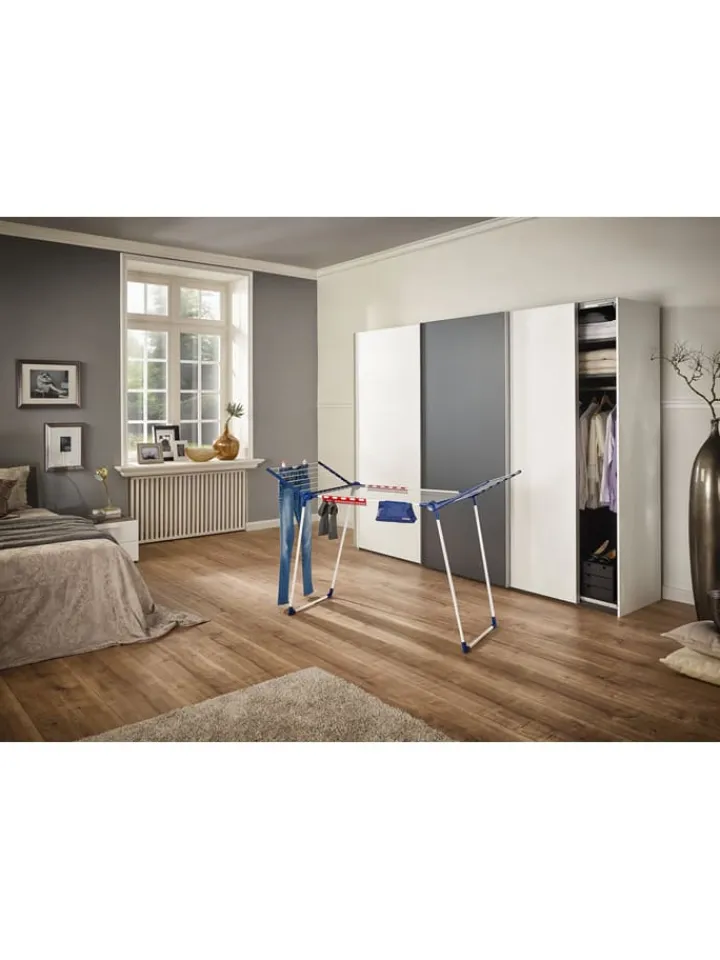 Leifheit Wäschekörbe & -Ständer<Wäscheständer "Pegasus 180 Solid Plus" in Dunkelblau/ Weiß - (B)157 cm