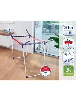 Leifheit Wäschekörbe & -Ständer<Wäscheständer "Pegasus 200 VS" in Dunkelblau - (H)107 cm