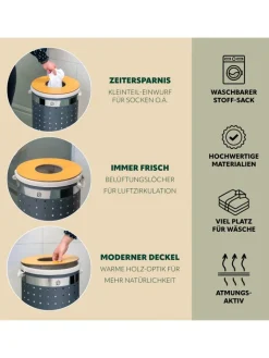 eluno Wäschekörbe & -Ständer<Wäschetonne