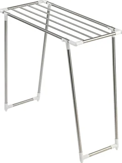 Wenko Wäschekörbe & -Ständer<Wäschetrockner "Profi Single" in Silber/ Weiß - (B)87 x (H)79 x (T)39 cm