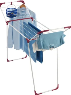 Wenko Wäschekörbe & -Ständer<Wäschetrockner "Summer Dry" in Weiß/ Pink - (B)153 x (H)76 x (T)46 cm