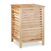 relaxdays Wäschekörbe & -Ständer<Wäschetruhe in Natur - 90 l