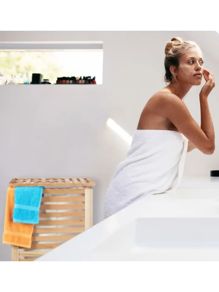 relaxdays Wäschekörbe & -Ständer<Wäschetruhe in Natur - 90 l