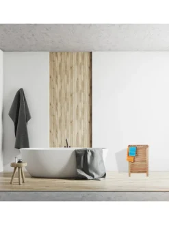 relaxdays Wäschekörbe & -Ständer<Wäschetruhe in Natur - 90 l