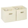 relaxdays Kisten & Körbe<2x Aufbewahrungsbox in Beige - 30 cm