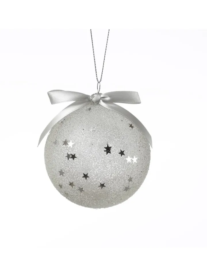 MARELIDA Weihnachtsschmuck<12x Christbaumkugeln Weihnachtskugeln bruchfest 2 Designs D: 8cm transparent