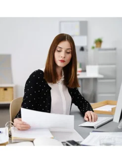 relaxdays Büro- & Schulbedarf<2x Dokumentenablage in Natur - DIN A4