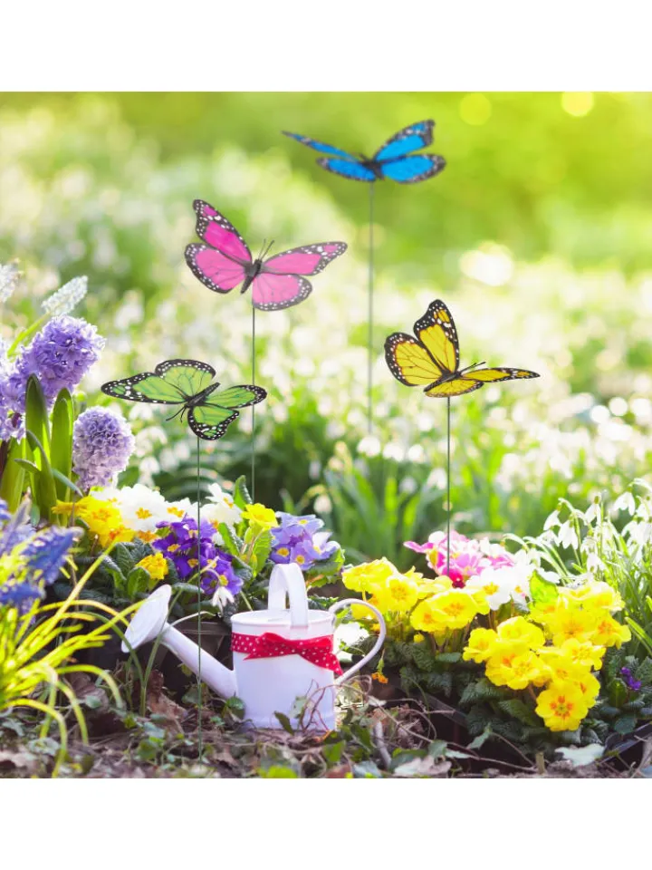 relaxdays Gartendekoration<360x Gartendeko "Schmetterling" in Bunt