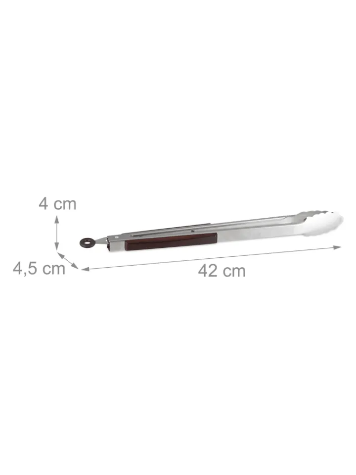 relaxdays Grillen<3x Grillzange in Silber