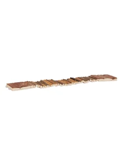 relaxdays Kleintiere<10x Hängebrücke in Natur - (B)55 x (T)10 cm