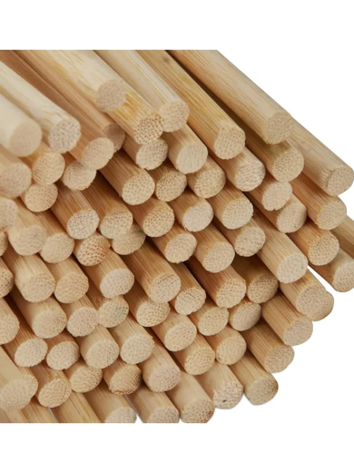 relaxdays Grillen<300x Holzspieße in Natur - Ø 0,4 x (L)40 cm