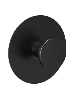 relaxdays Badaccessoires<4x Klebehaken in Schwarz - Ø 5,5 cm