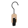 relaxdays Weitere Haushaltshelfer<5x Klemmhaken in Schwarz/ Natur