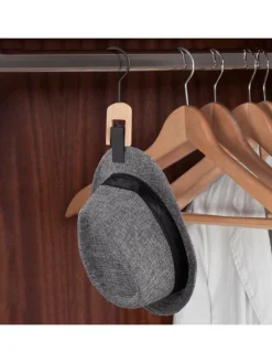 relaxdays Weitere Haushaltshelfer<5x Klemmhaken in Schwarz/ Natur