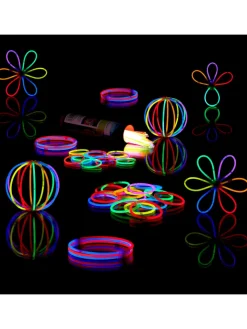 relaxdays Partyzubehör & -Dekoration<100x Knicklichter in 7-Farb-Mix