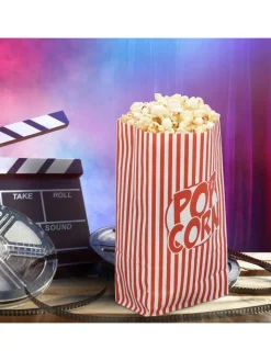 relaxdays Partyzubehör & -Dekoration<144x Popcorntüten in Rot/ Weiß