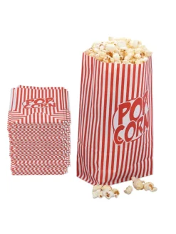 relaxdays Partyzubehör & -Dekoration<288x Popcorntüten in Rot-Weiß
