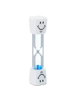relaxdays Zahn & Mundpflege<40x Sanduhr Zähneputzen in Weiß-Blau