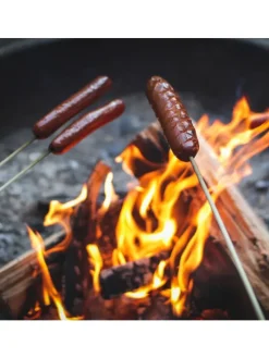 relaxdays Grillen<100x Stockbrot Spieße in Natur - (L) 90 cm