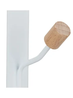 relaxdays Weitere Haushaltshelfer<15x Türhaken in Weiß/Natur - (B)2 x (H)16 x (T)7 cm
