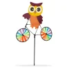 relaxdays Gartendekoration<2x Windrad "Eule" in Bunt - (B)51,5 x (H)84,5 x (T)3 cm