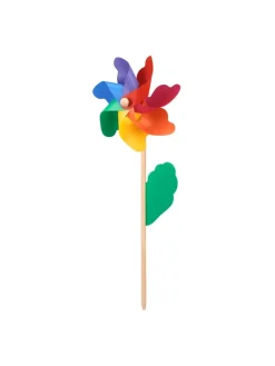 relaxdays Gartendekoration<2x Windrad in Bunt - (B)18 x (H)47,5 x (T)8,5 cm