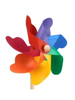 relaxdays Gartendekoration<2x Windrad in Bunt - (B)18 x (H)47,5 x (T)8,5 cm