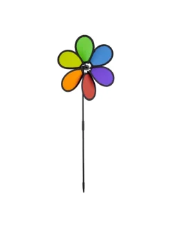 relaxdays Gartendekoration<2x Windrad in Bunt - (B)27 x (H)66 x (T)7 cm