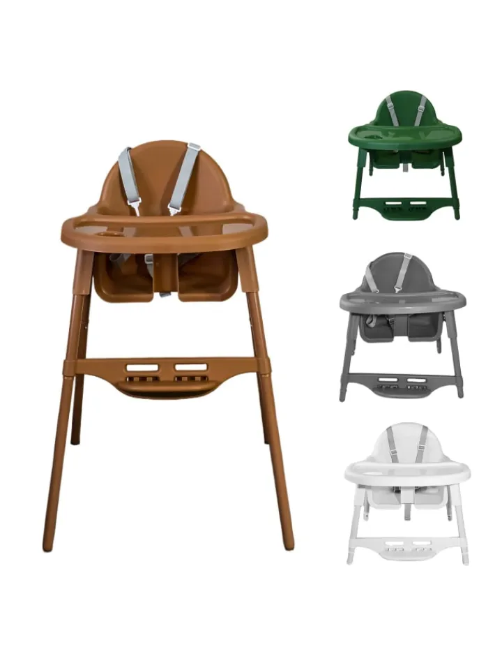 Yalion Babymöbel<Hochstuhl für Babys, höhenverstellbar, abnehmbares Tablett