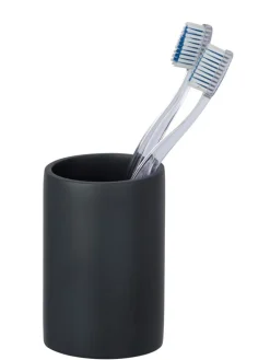 Wenko Badaccessoires<Zahnbürstenhalter ''Ida'' in Anthrazit - (H)10,5 x Ø 7 cm