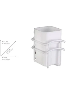 Wenko Badaccessoires<Zahnputzbecher "Classic Plus" in Weiß - (B)8 x (H)11 x (T)10 cm