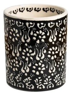Ottoman Badaccessoires<Zahnputzbecher "Night" in Schwarz - (H)9,5 x Ø 8 cm
