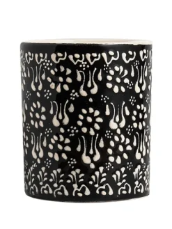 Ottoman Badaccessoires<Zahnputzbecher "Night" in Schwarz - (H)9,5 x Ø 8 cm