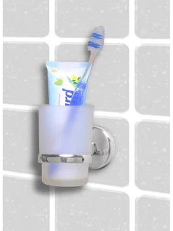 Fackelmann Badaccessoires<Zahnputzbecher "Vision" in Weiß - (B)7 x (H)11,5 x (T)9,5 cm