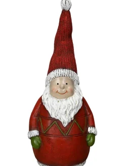 POSIWIO Gartendekoration|Gartendekoration<Zaunfigur "Weihnachtsmann" in Rot - (B)11 x (H)25 cm