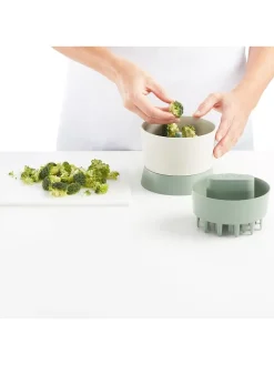 Lekué Küchenelektronik<Zerkleinerer "Veggie Ricer" in Creme/ Grün - (H)11,4 x Ø11,6 cm