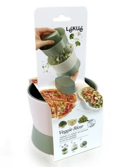 Lekué Küchenelektronik<Zerkleinerer "Veggie Ricer" in Creme/ Grün - (H)11,4 x Ø11,6 cm