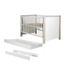 roba Möbel-Sets<Zimmerset Olaf 3-tlg. Luna Elm/Weiß mit Bett, Umbauseiten & Bettkasten